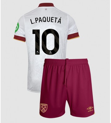 West Ham United Lucas Paqueta #10 Tercera Equipación Niños 2024-25 Manga Corta (+ Pantalones cortos)